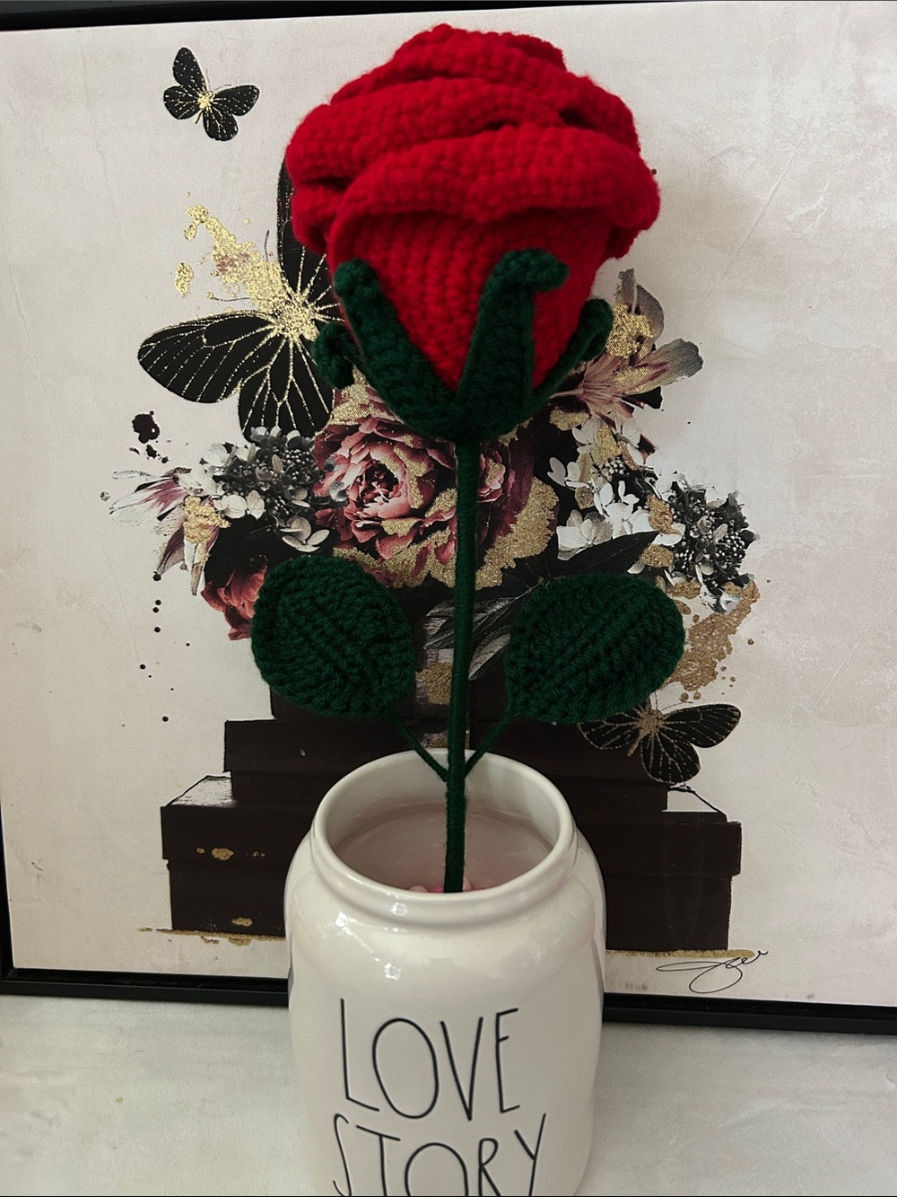 Big Rose Flower -Handcrafted Crochet